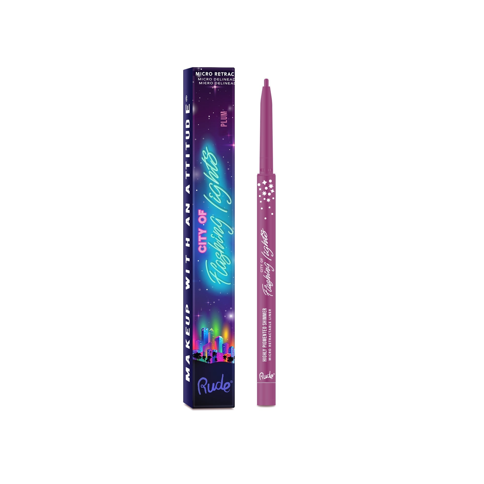 RUDE City of Flashing Lights Micro Retractable Liner by Avera Group