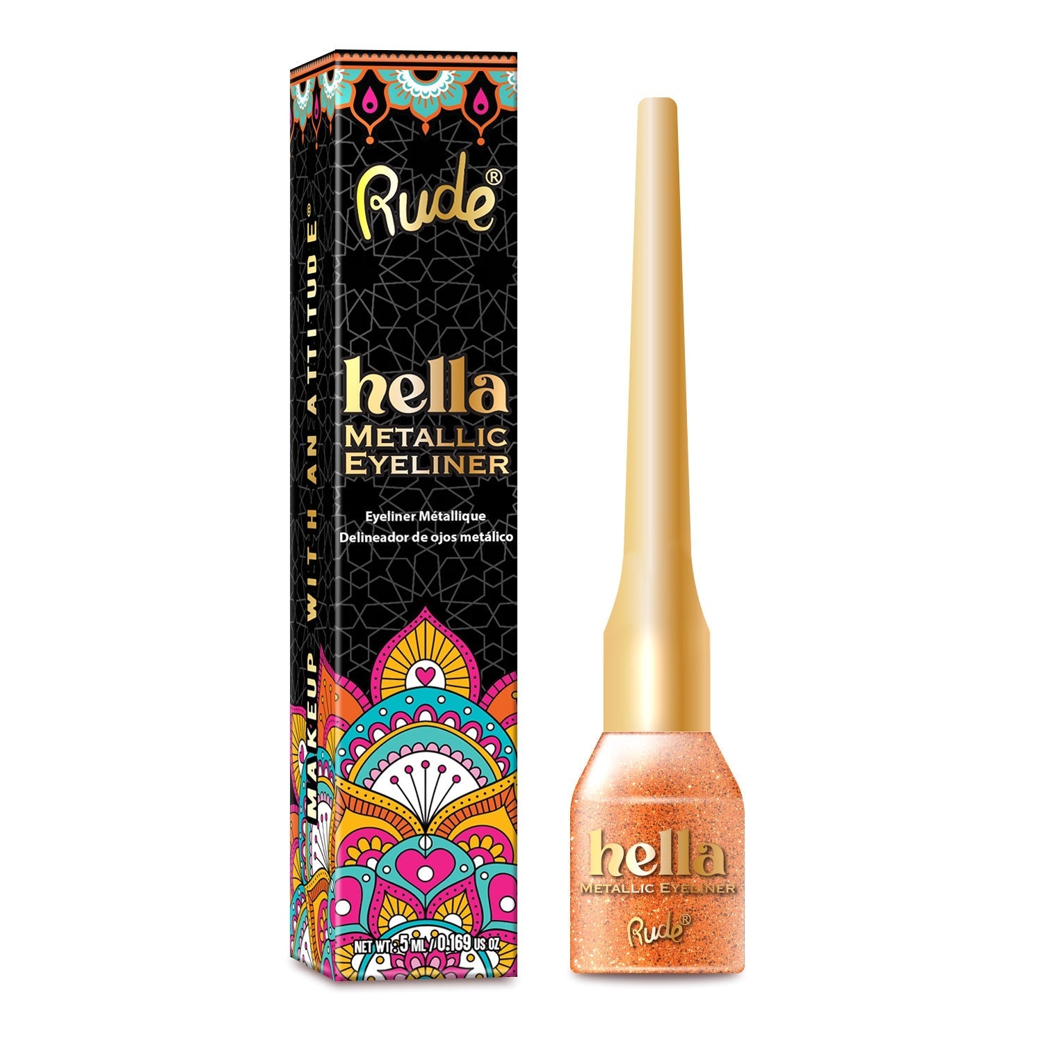 RUDE Hella Metallic Eyeliner - Amber - DestGlow