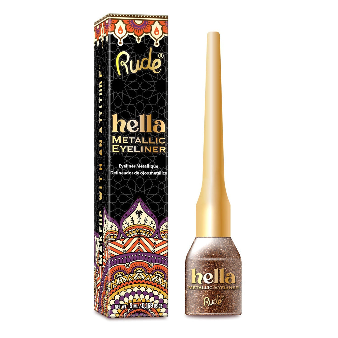 RUDE Hella Metallic Eyeliner - Tiger&