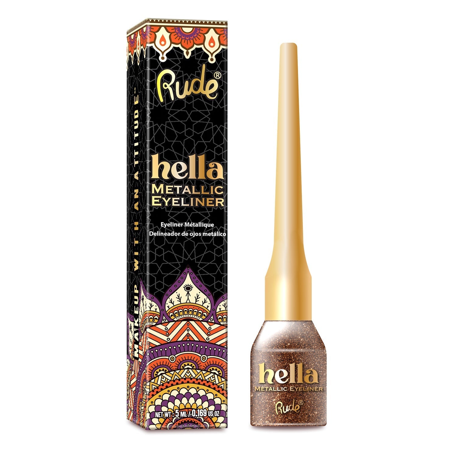 RUDE Hella Metallic Eyeliner - Tiger&