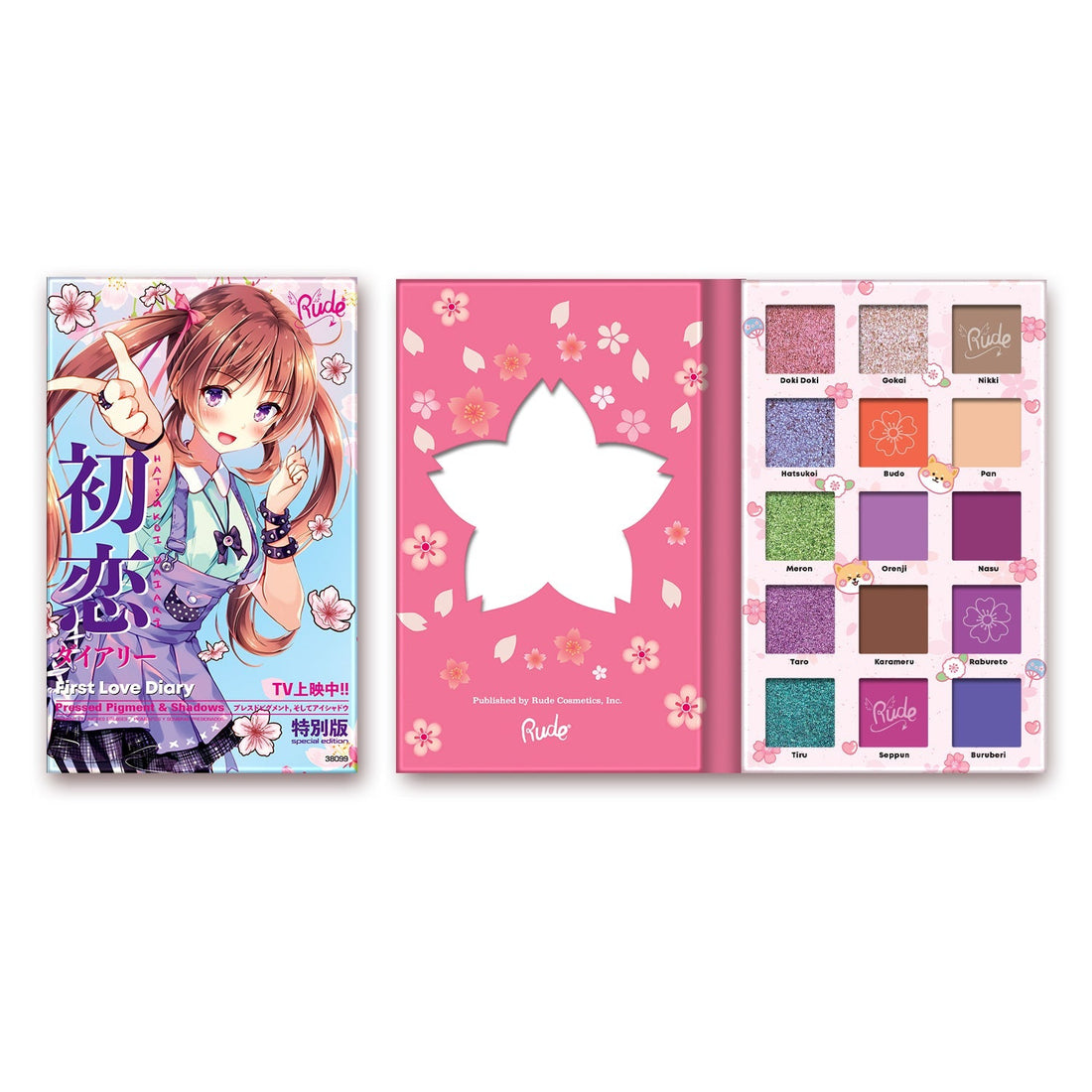 RUDE Manga Collection Pressed Pigments &amp; Shadows - First Love Diary -  First Love Diary - DestGlow