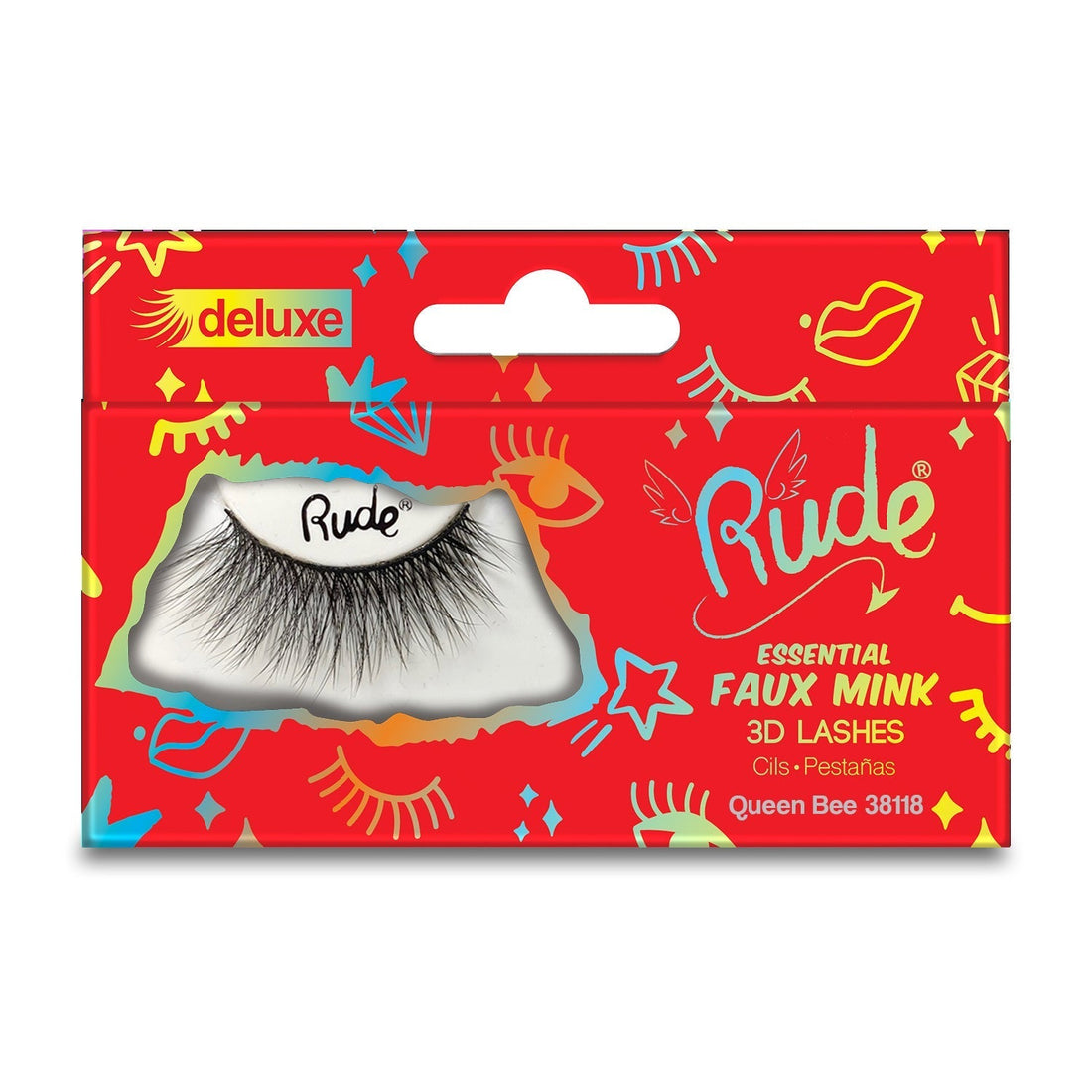 RUDE Essential Faux Mink Deluxe 3D Lashes - Queen Bee 