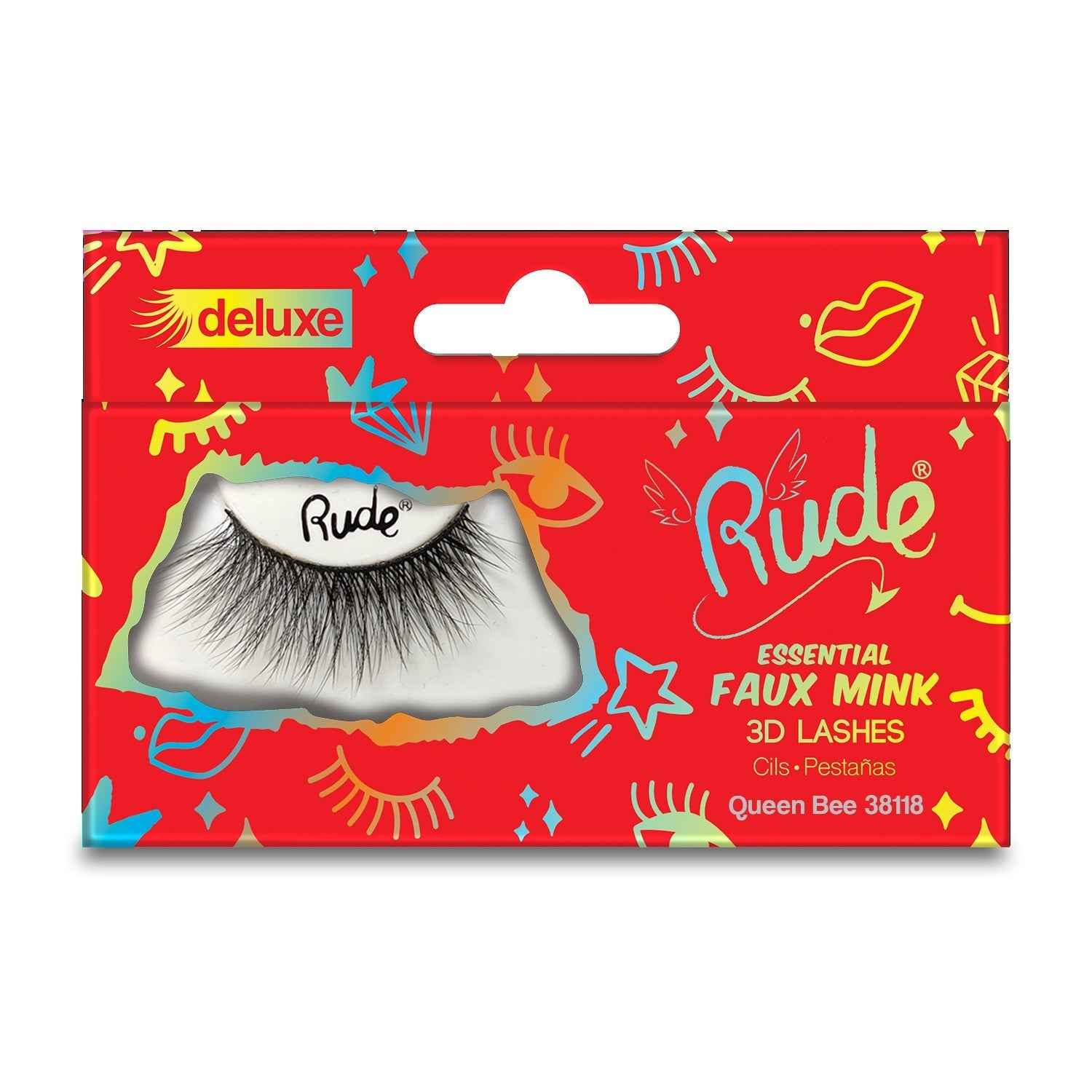 RUDE Essential Faux Mink Deluxe 3D Lashes - Queen Bee