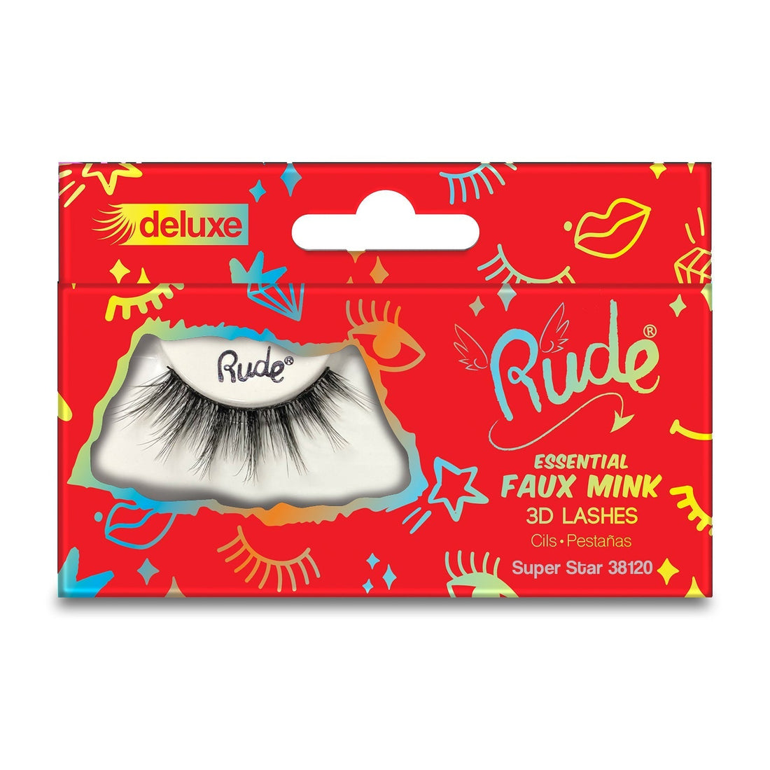 RUDE Essential Faux Mink Deluxe 3D Lashes - Super Star 