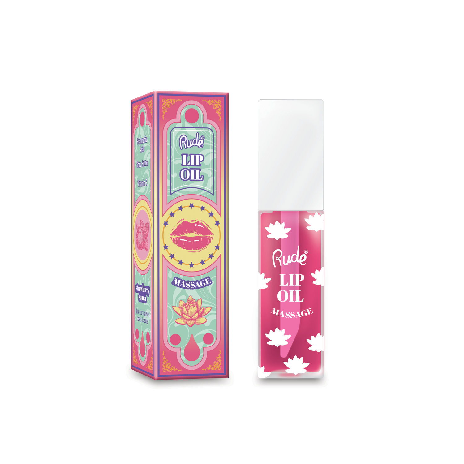 RUDE Lip Oil Massage - Strawberry Sauna - DestGlow