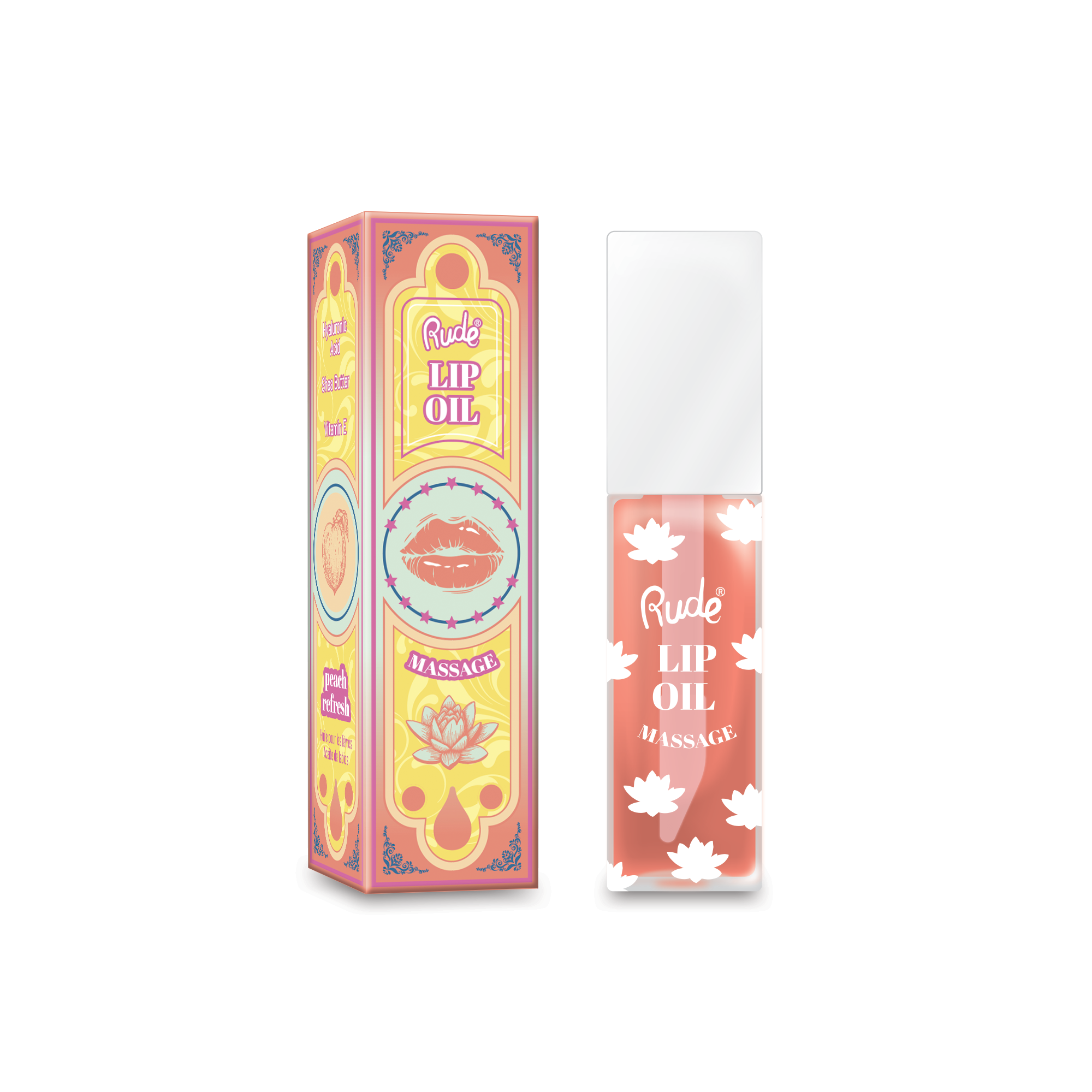 RUDE Lip Oil Massage - Peach Refresh - DestGlow