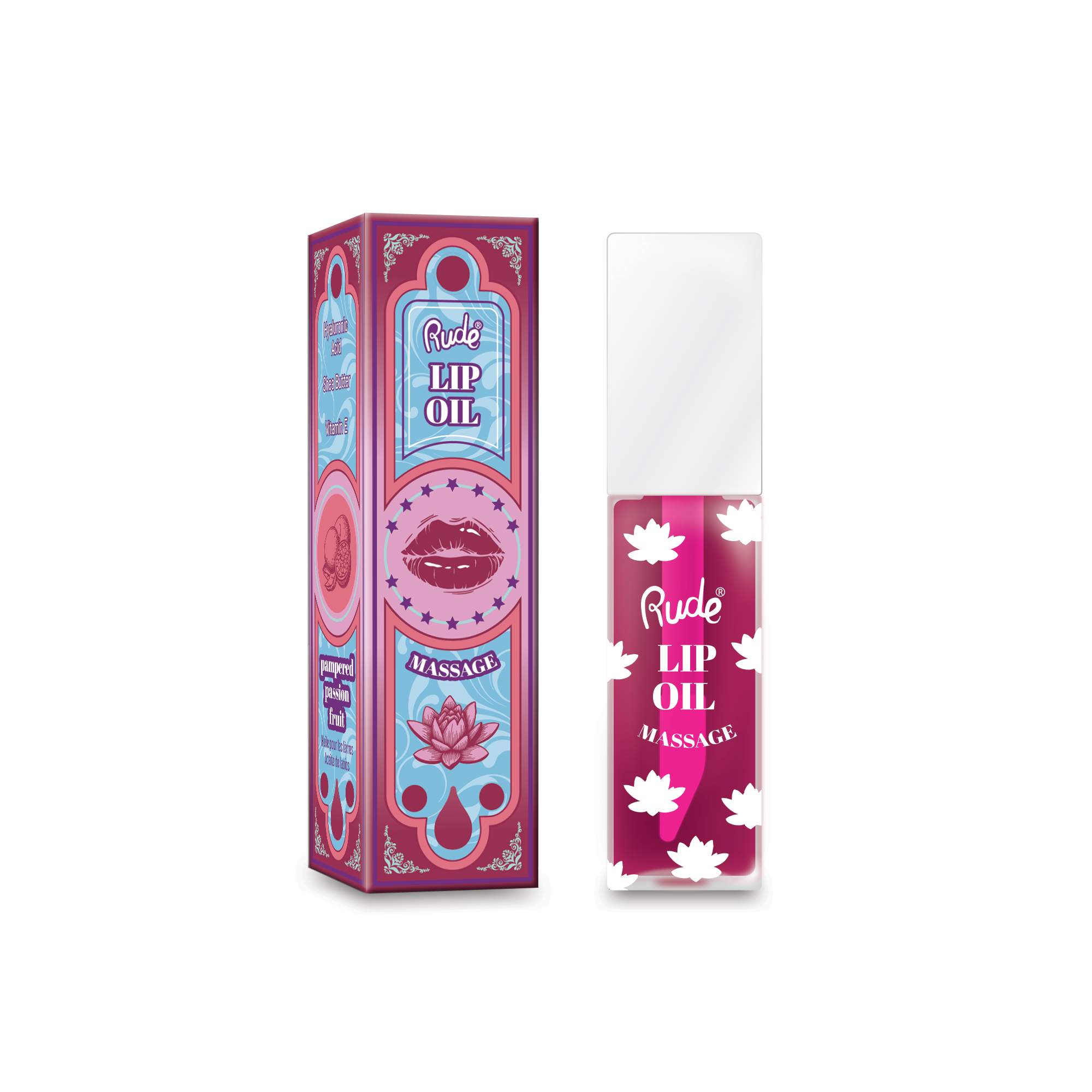 RUDE Lip Oil Massage - Pampered Passionfruit - DestGlow