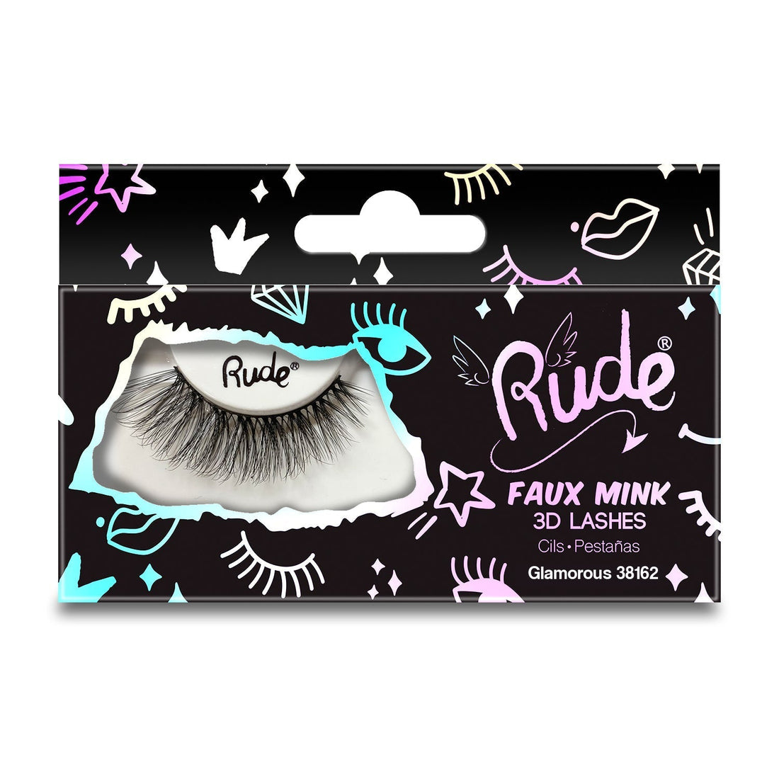 RUDE Essential Faux Mink 3D Lashes - Glamorous 
