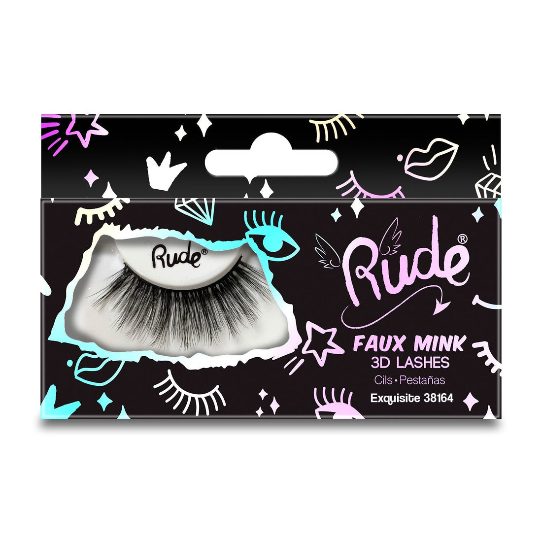 RUDE Essential Faux Mink 3D Lashes - Exquisite - DestGlow