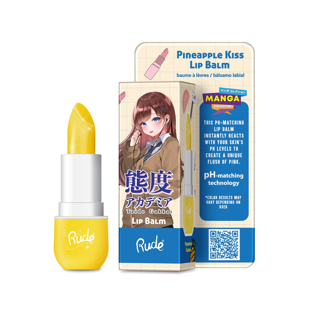 RUDE Manga Collection Lip Balm - Pineapple Kiss - DestGlow