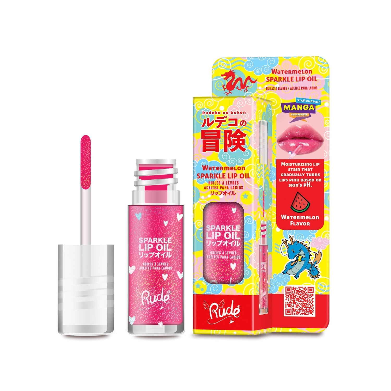 RUDE Manga Sparkle Lip Oil 