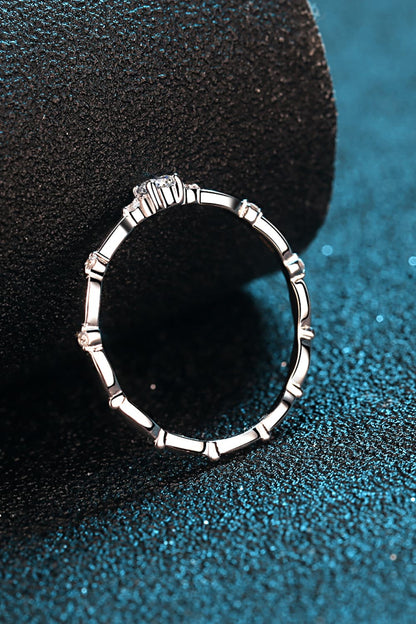 Sparkala™ 925 Sterling Silver Rhodium-Plated Beaded Ring by Sparkala
