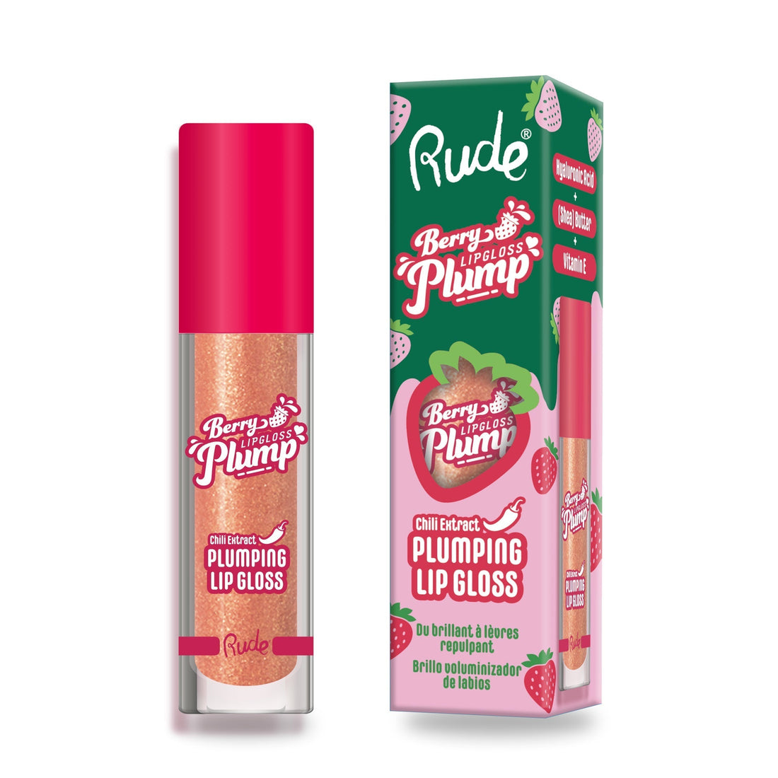 RUDE Berry Plump Plumping Lip Gloss - Fairy 