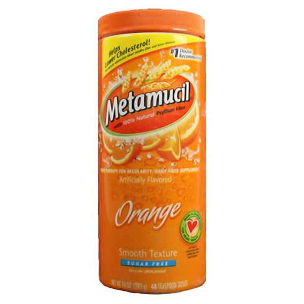 Metamucil Multi-Health Psyllium Fiber Supplement Sugar-Free Powder, Orange Flavored, 48 Servings by Pasteur Pharmacy