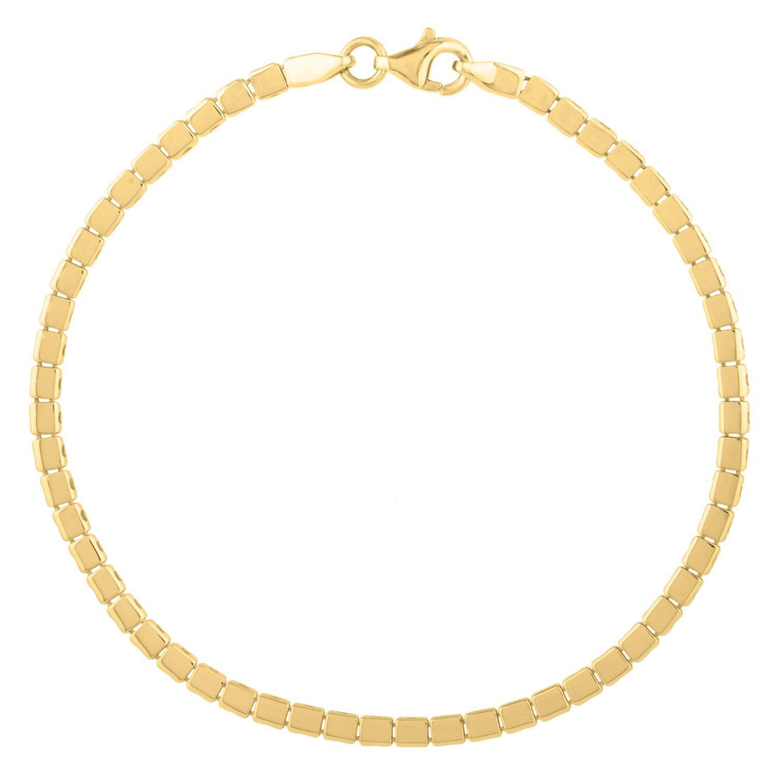 14k Yellow Gold 7 inch Mini Cube Bracelet (2.60 mm) by Bids.com