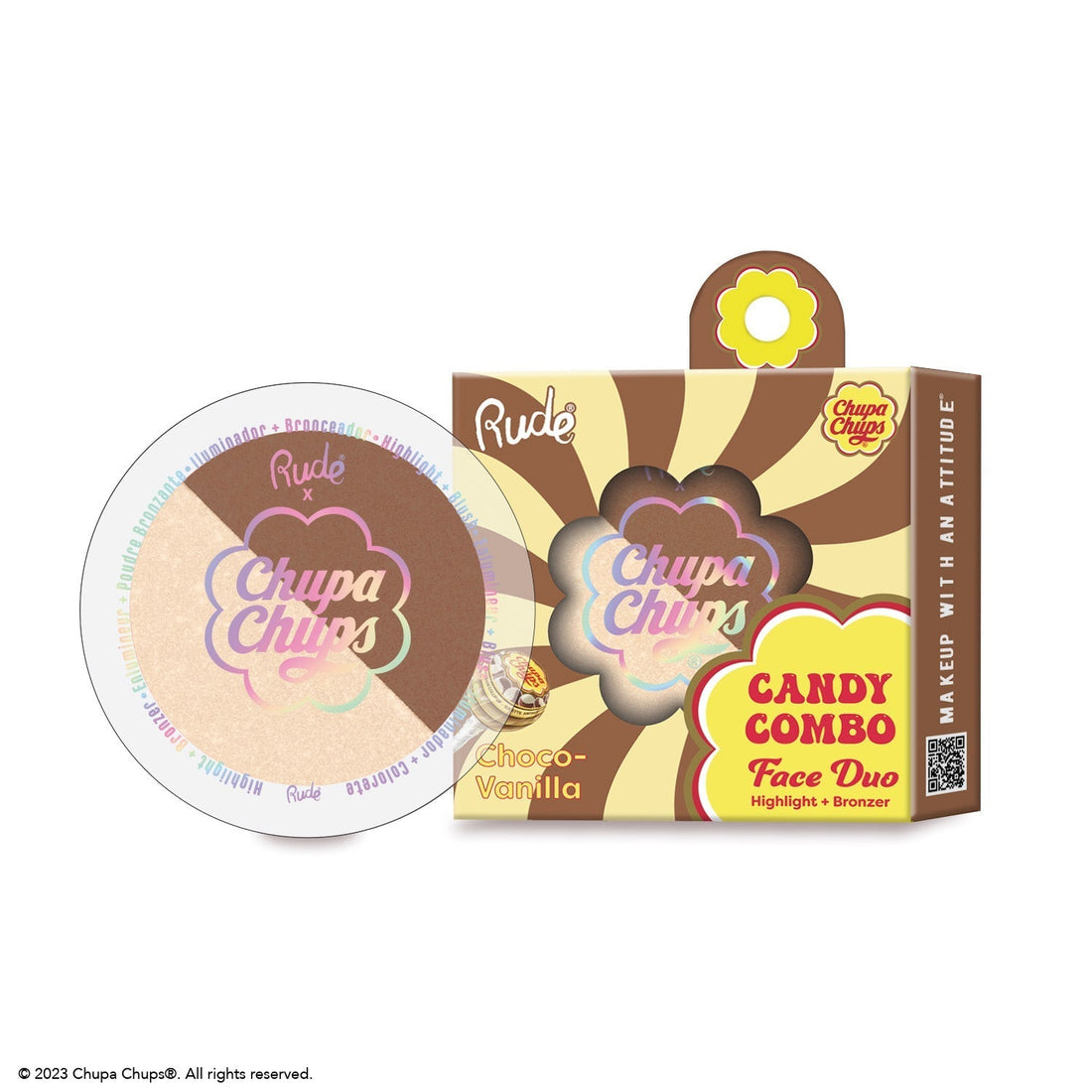 RUDE Chupa Chups Candy Combo Face Duo - Choco-Vanilla 