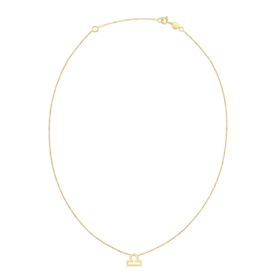 14K Yellow Gold Libra Necklace  DestGlow