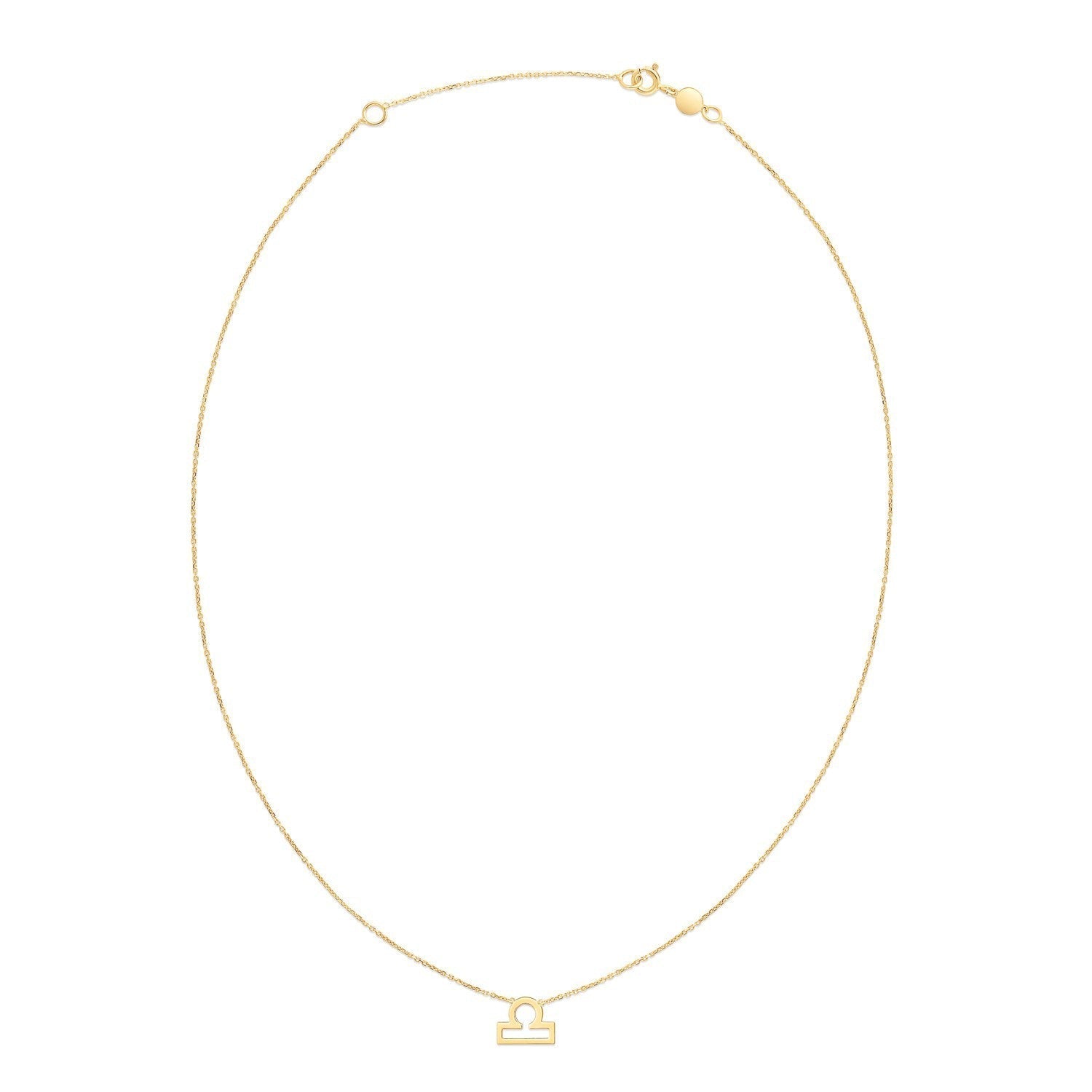 14K Yellow Gold Libra Necklace  DestGlow