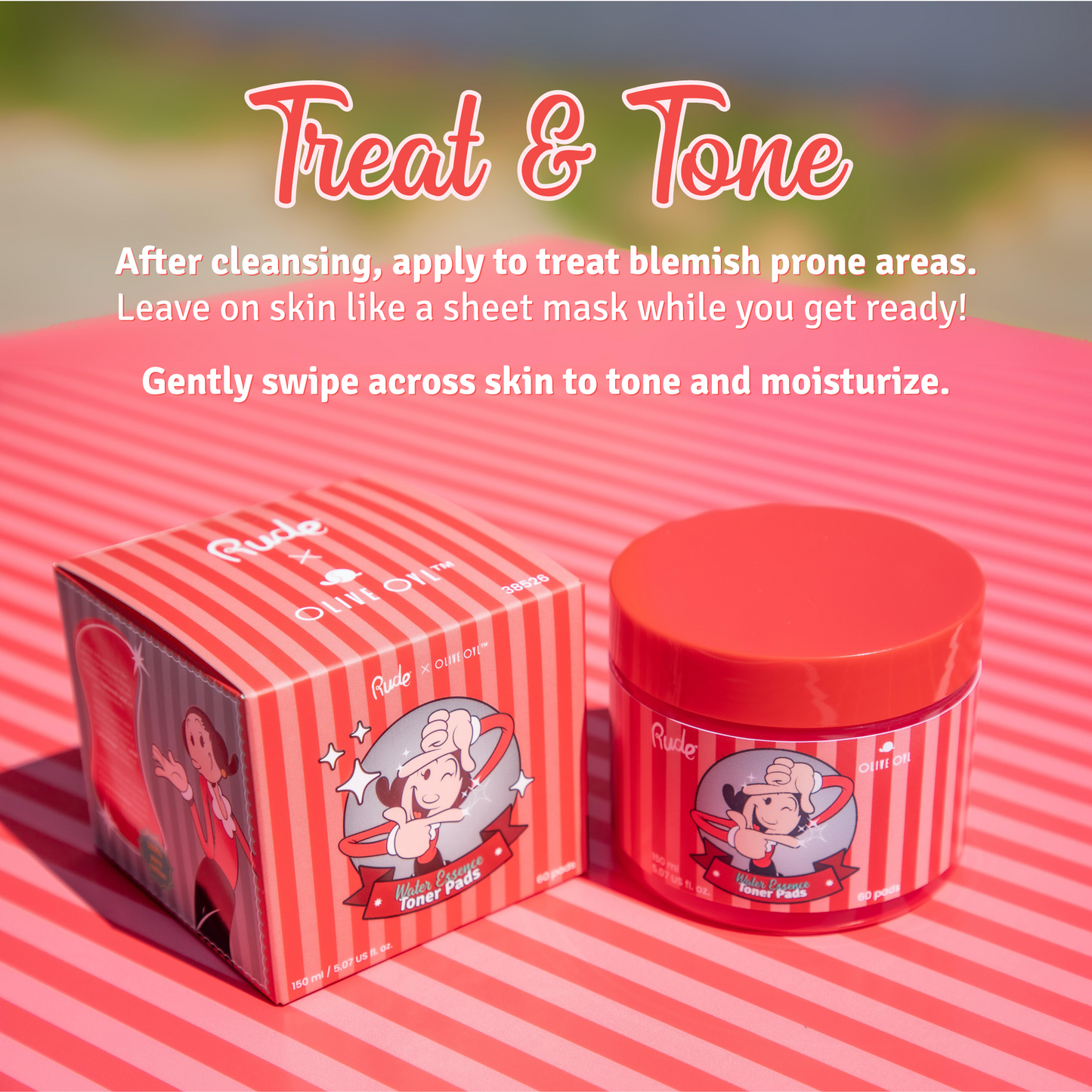 RUDE Olive Oyl Water Essence Toner Pads - Toner Pads - DestGlow