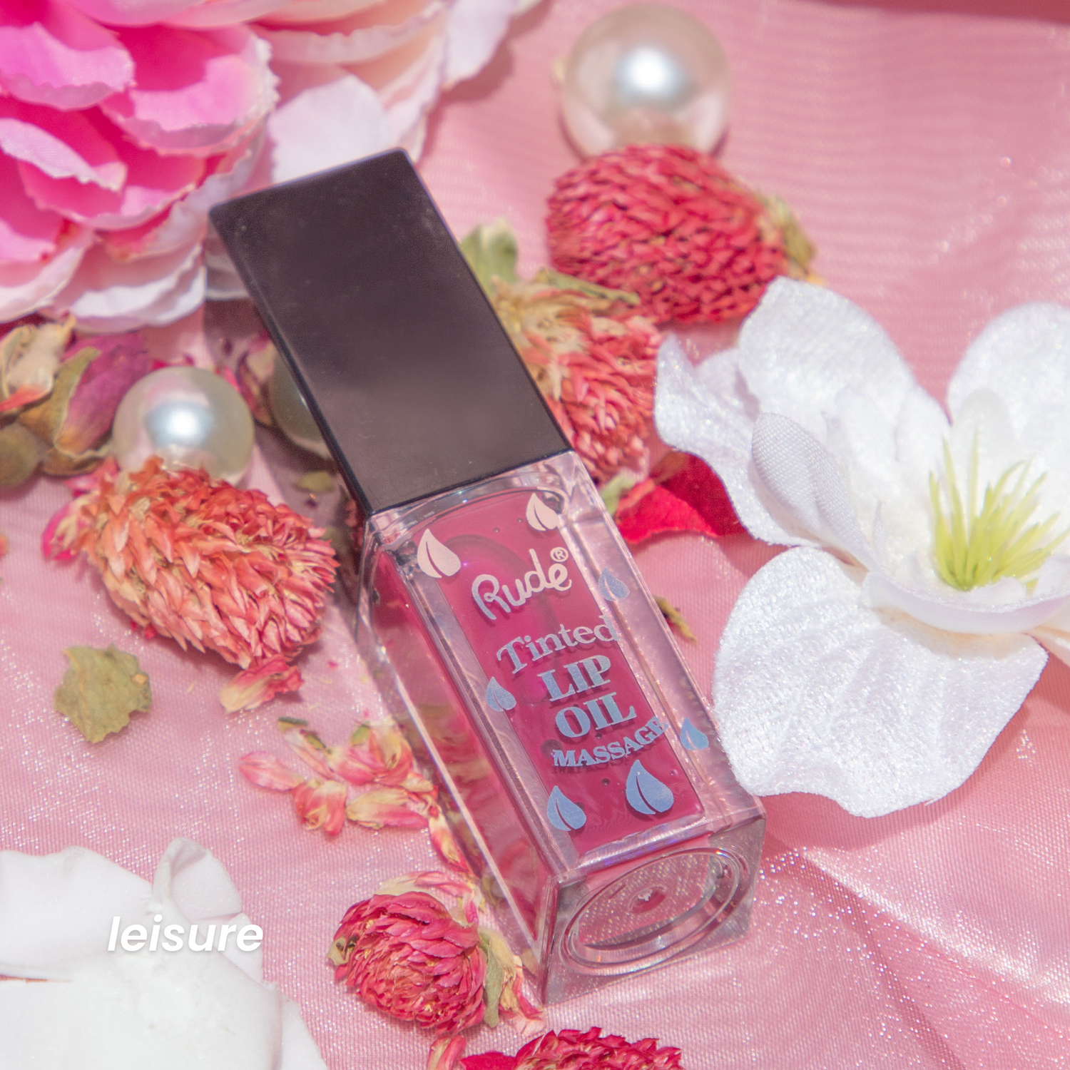 RUDE Lip Oil Massage Tinted &amp; Plumping Lip Oil - Leisure - DestGlow