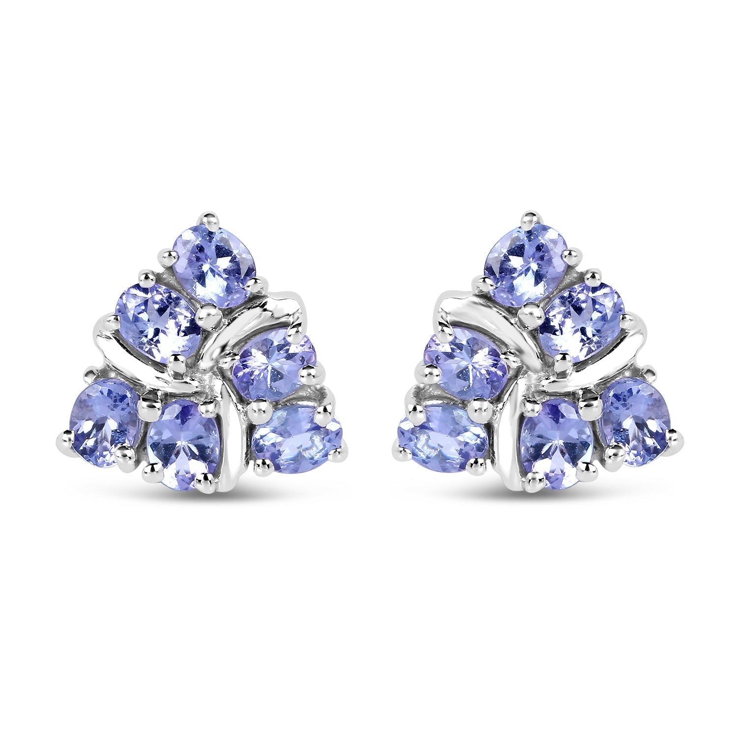 2.04 Carat Genuine Tanzanite .925 Sterling Silver Earrings  DestGlow