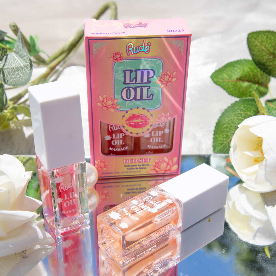 RUDE Lip Oil Massage Duo 