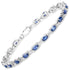 4.18 Carat Genuine Blue Sapphire .925 Sterling Silver Bracelet  DestGlow