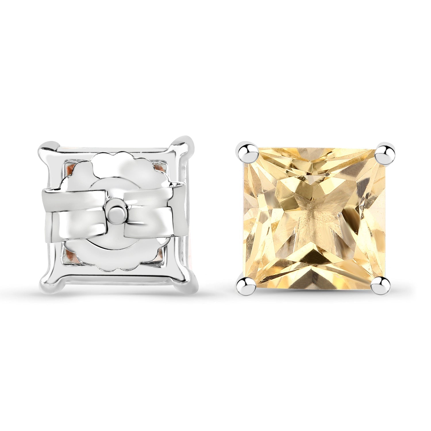3.06 Carat Genuine Citrine .925 Sterling Silver Earrings  DestGlow