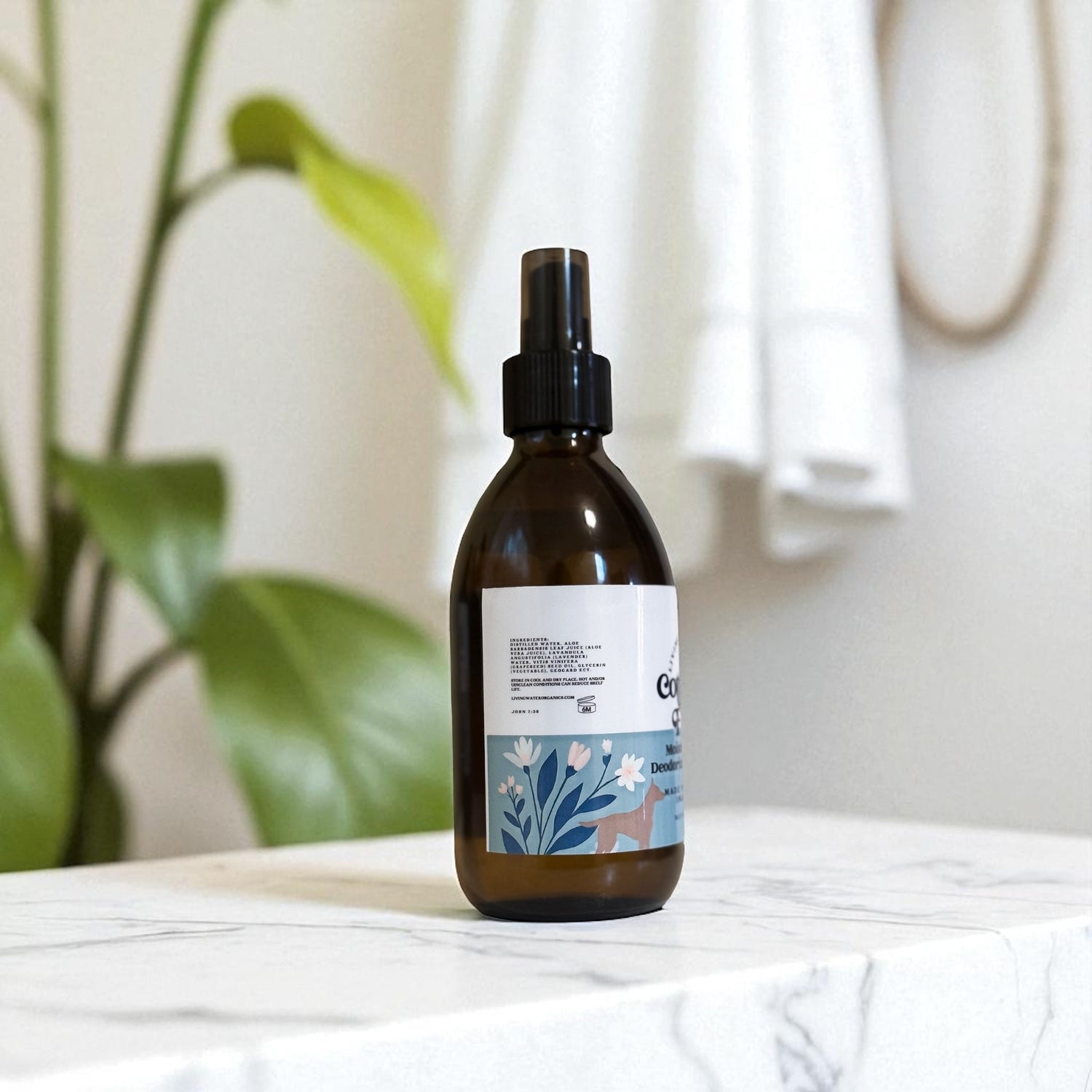 Dog Spray Deodorizing and Moisturizing Leave-In, Cottage Fresh Dog Line by Living Water Organics