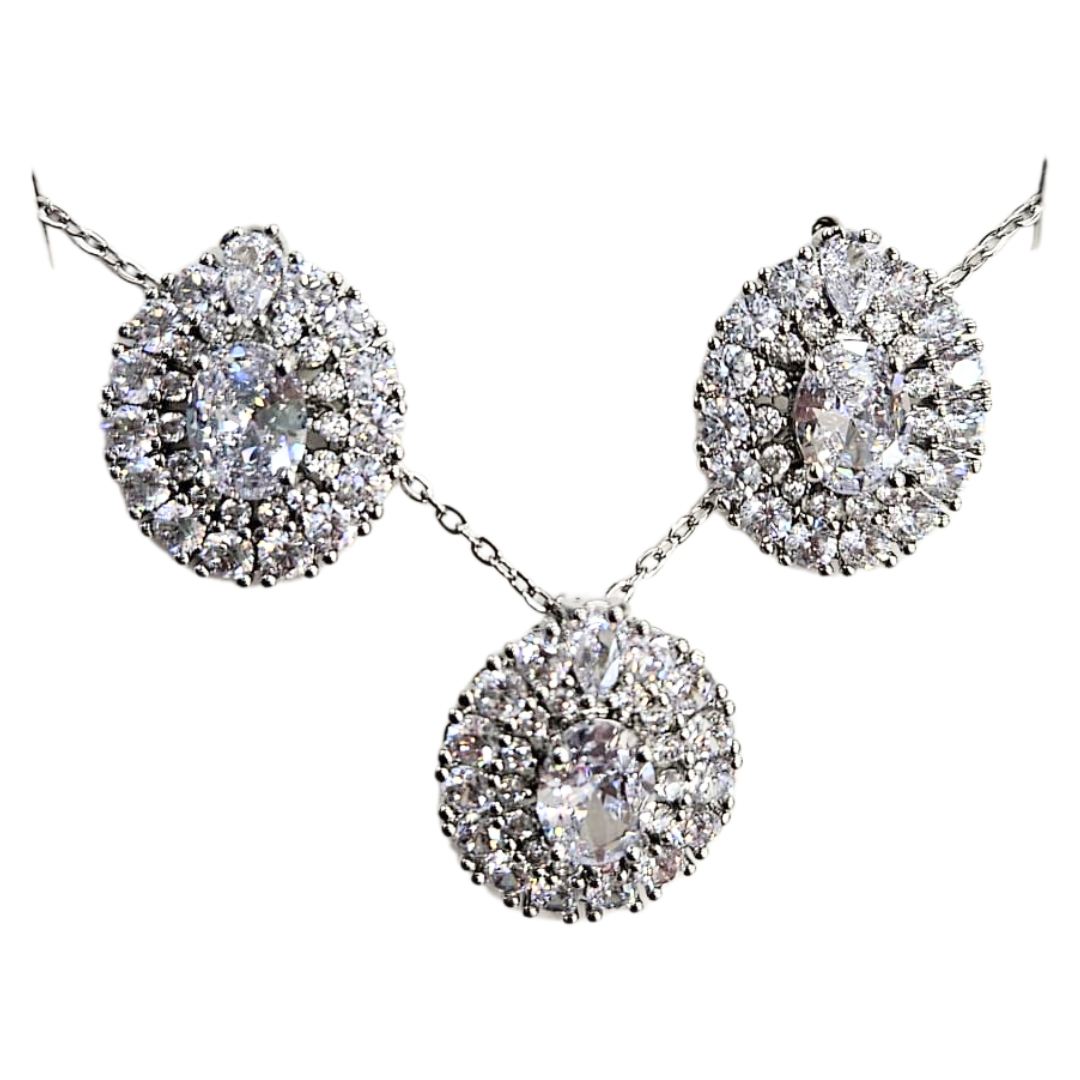 Floral &amp; Gemstone Necklace and Earrings Set – Multiple Styles by Farmacias Savia