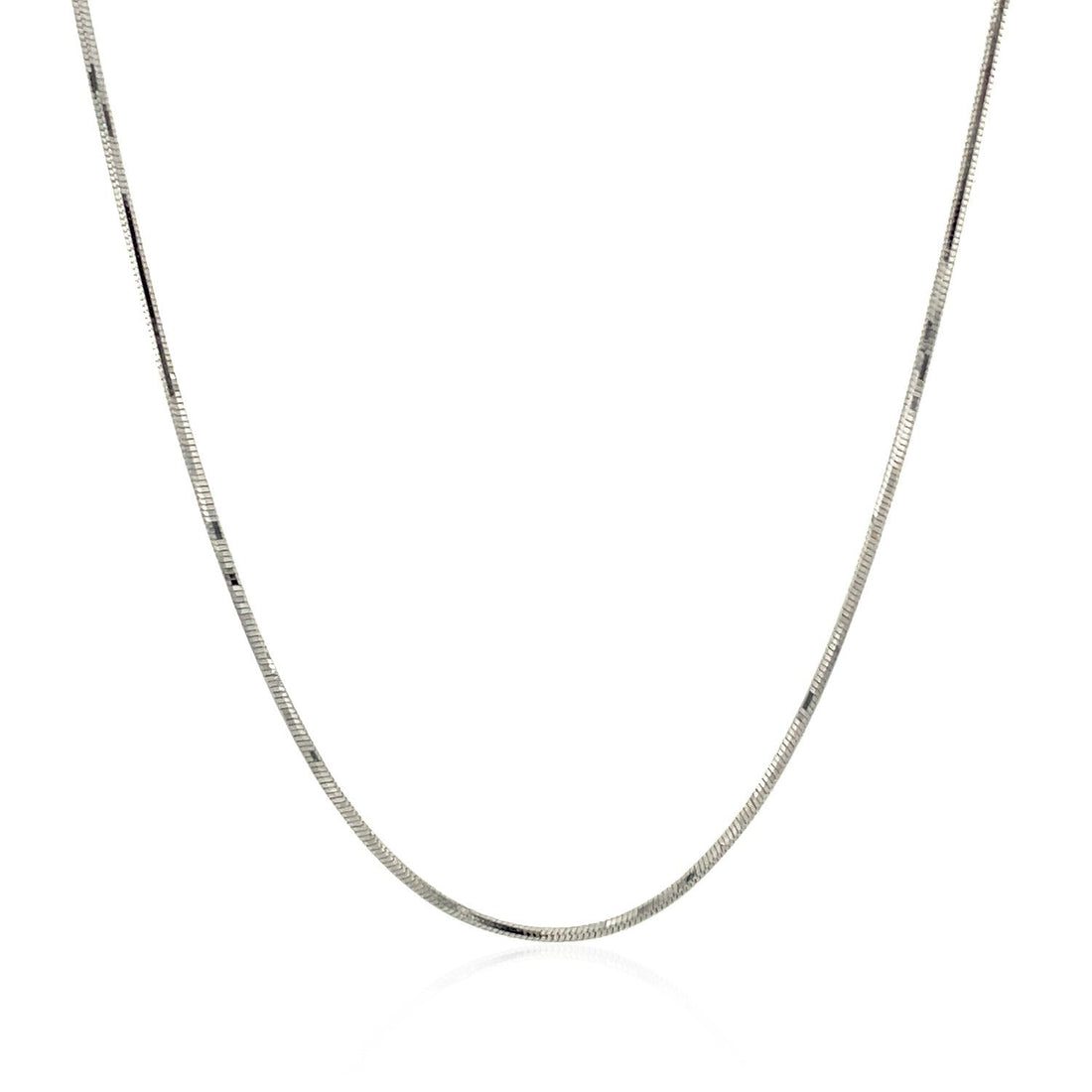 14k White Gold Adjustable Snake Chain 0.85mm by Bids.com