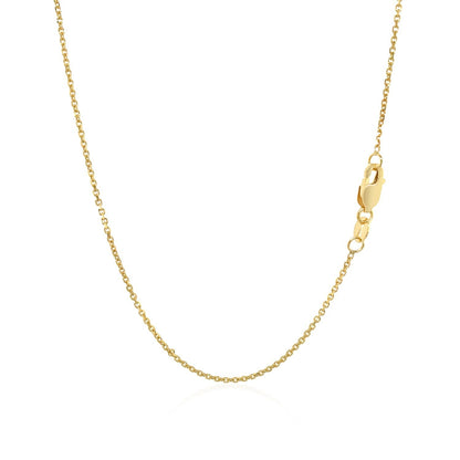 10k Yellow Gold Cable Chain 1.1mm by Bids.com
