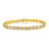 10K Yellow Gold Plated .925 Sterling Silver 2.0 Cttw Round Diamond Cluster "X" Shaped Link Bracelet (H-I Color, I3 Clarity) - 7" by Bids.com