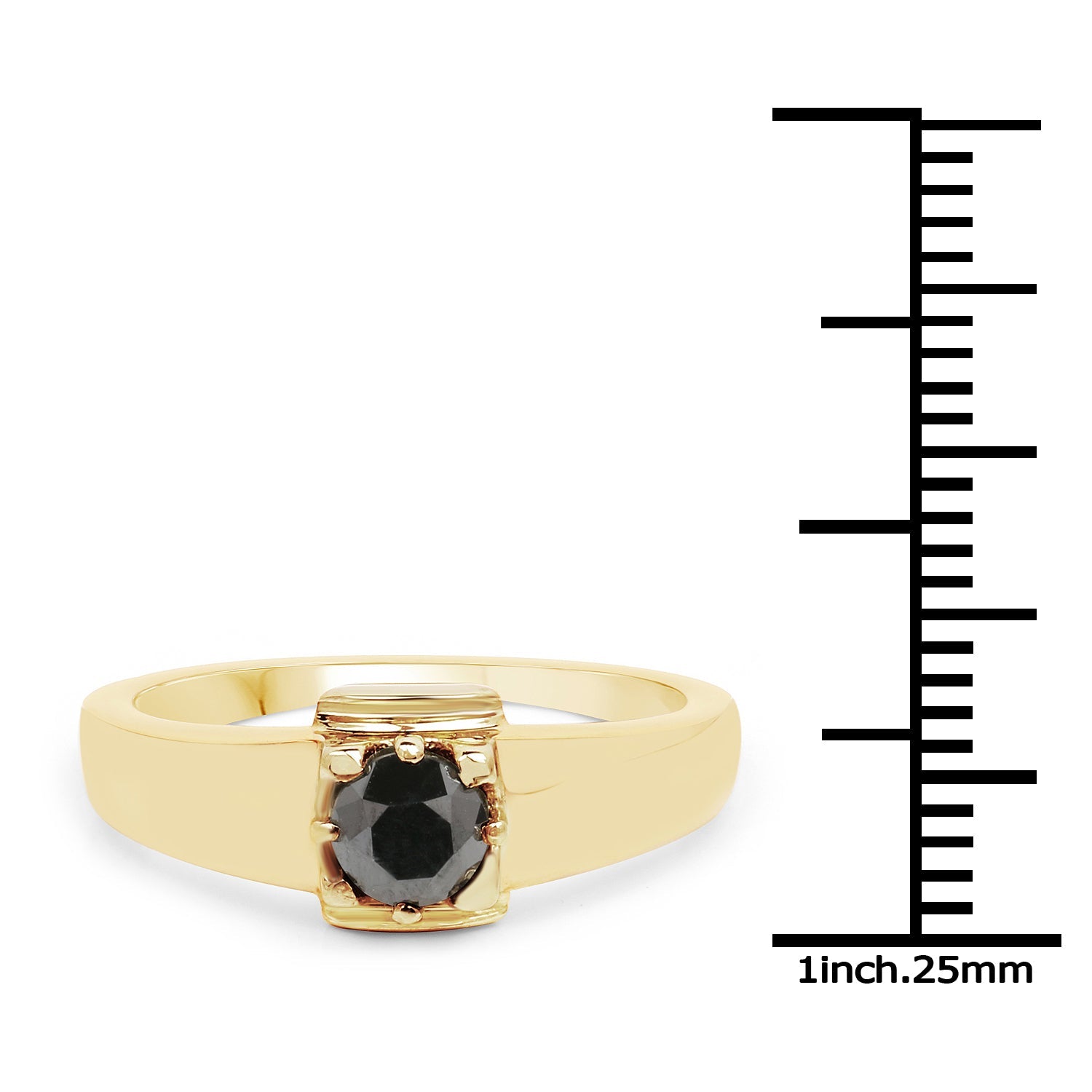 0.50 Carat Genuine Black Diamond .925 Sterling Silver Ring by Bids.com