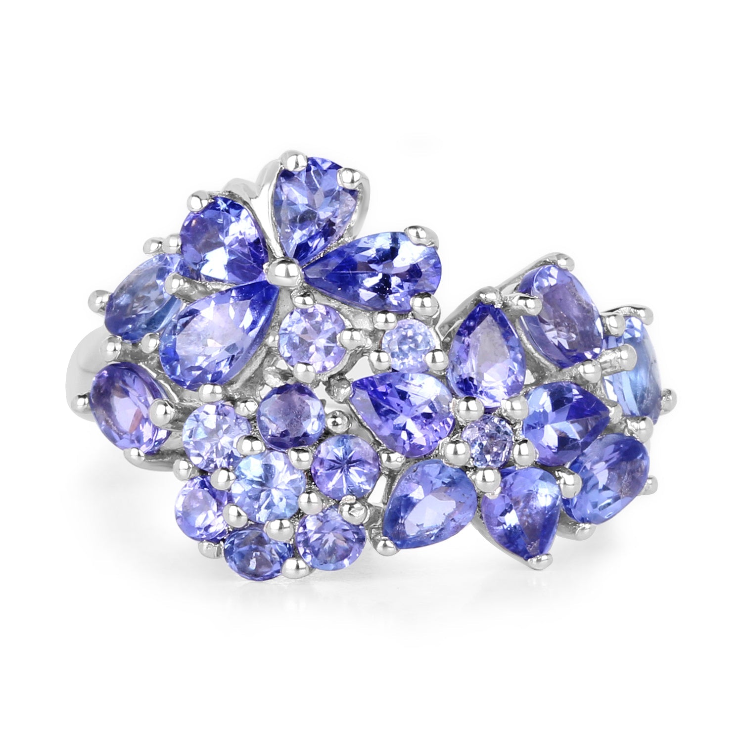2.88 Carat Genuine Tanzanite .925 Sterling Silver Ring by Bids.com