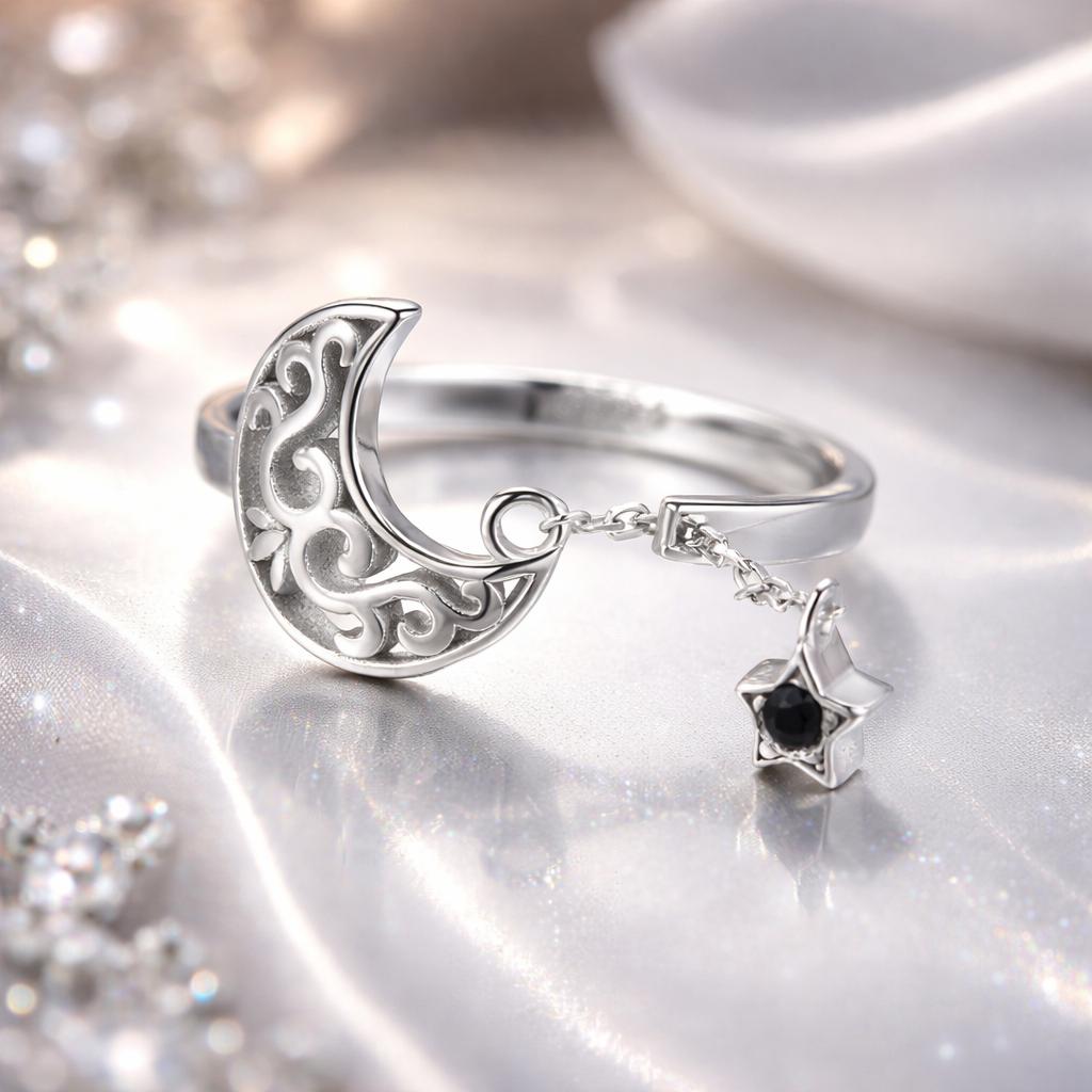 925 Sterling Silver Ring for Women - Width 0.2cm, Height 1.1cm  DestGlow