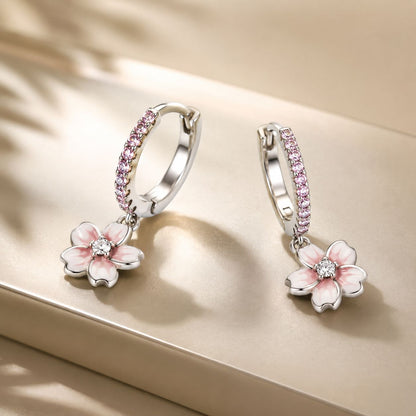 925 Sterling Silver Earrings with CZ and Enamel, 2.2x0.8m, for Women  DestGlow