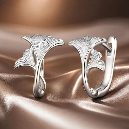 925 Sterling Silver Earrings - 1.3*0.95cm - Plated White Gold - For Women  DestGlow