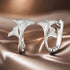 925 Sterling Silver Earrings - 1.3*0.95cm - Plated White Gold - For Women  DestGlow