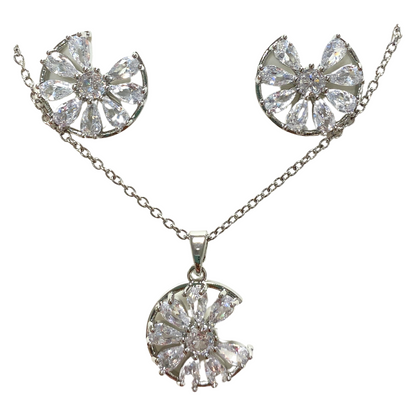 Floral &amp; Gemstone Necklace and Earrings Set – Multiple Styles by Farmacias Savia