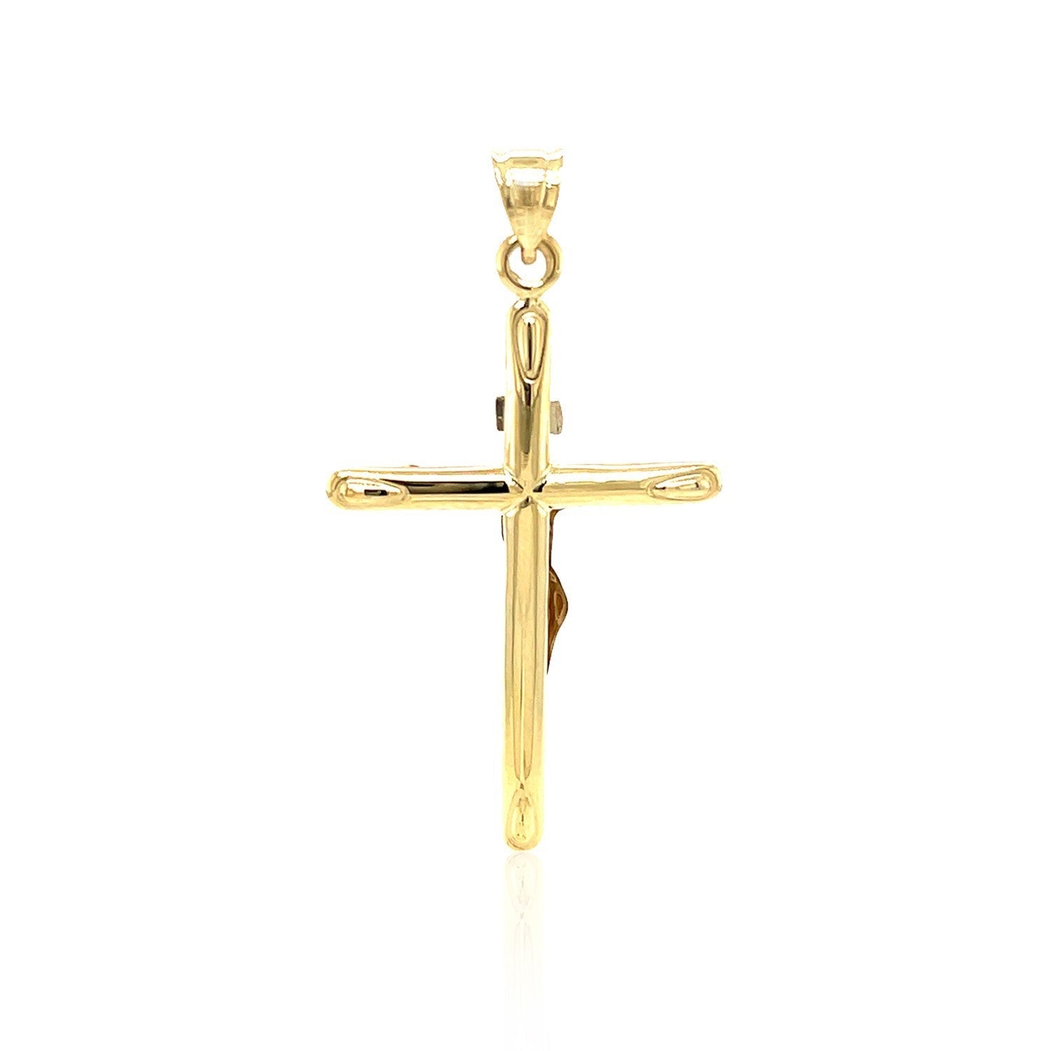 14k Two Tone Gold Cross Pendant  DestGlow