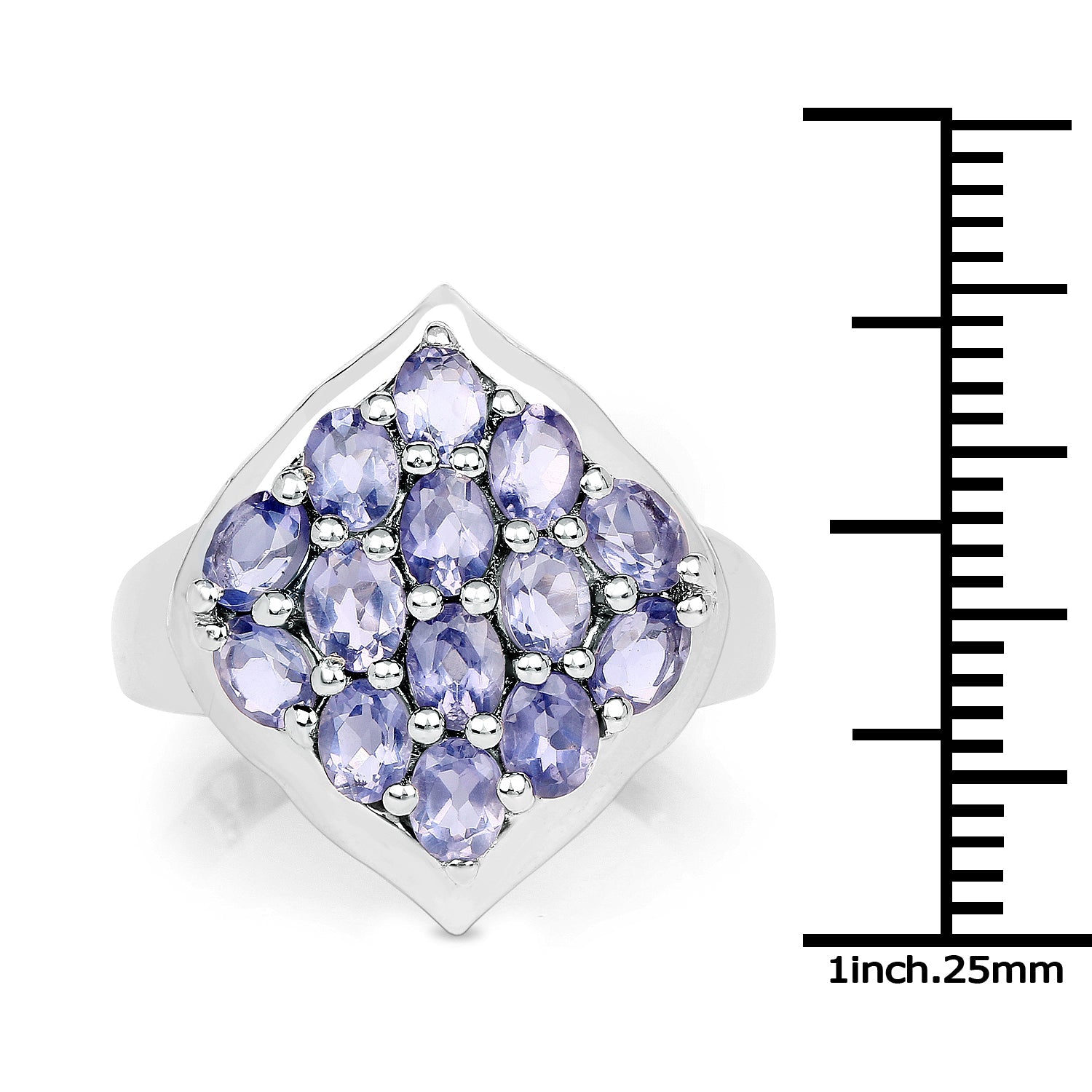 2.38 Carat Genuine Iolite .925 Sterling Silver Ring by Bids.com