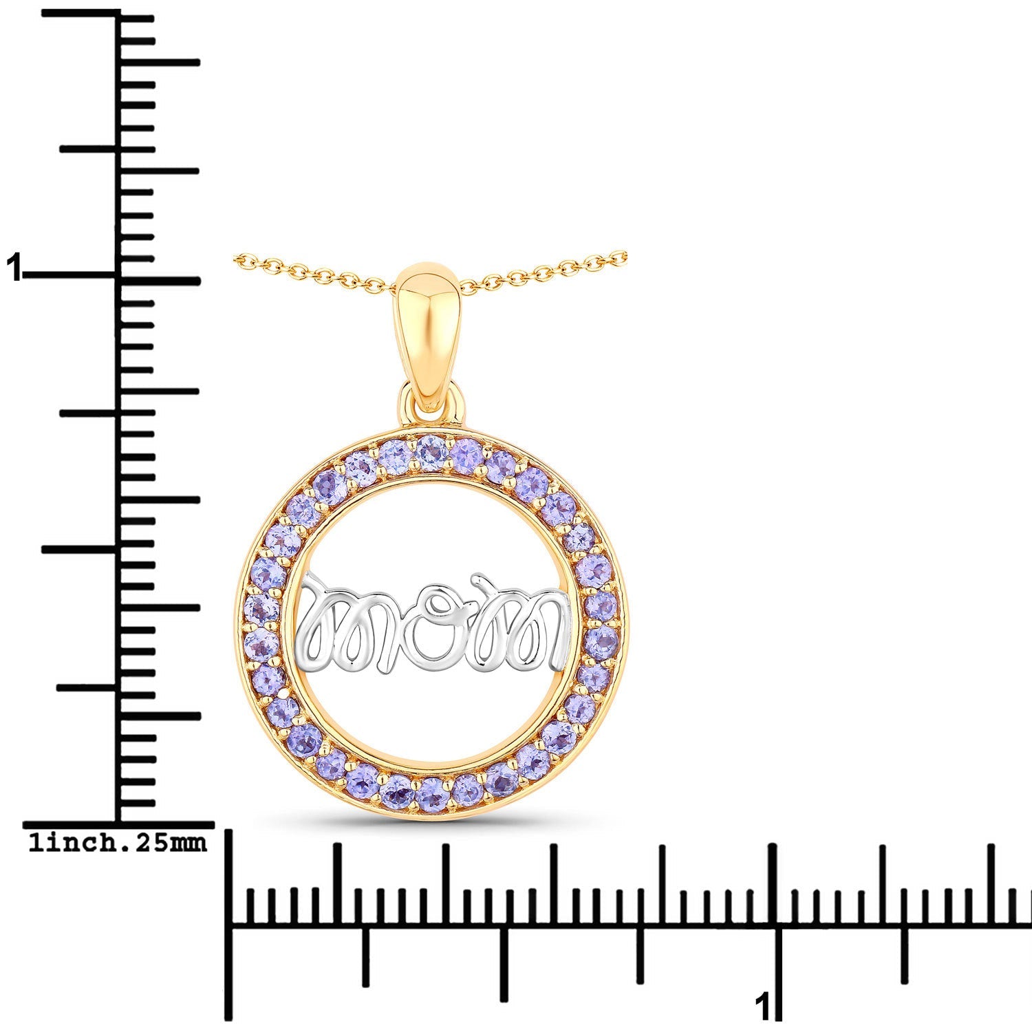0.64 Carat Genuine Tanzanite .925 Sterling Silver Pendant by Bids.com