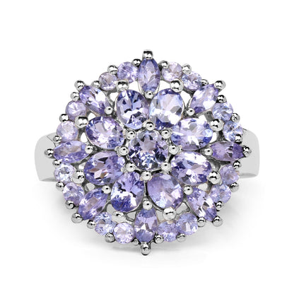 2.79 Carat Genuine Tanzanite .925 Sterling Silver Ring by Bids.com