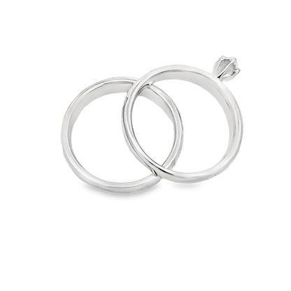 Diamond Engagement Ring Set Sterling Silver 14KT Gold by Bids.com