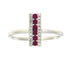 Genuine .30ct Ruby Diamond Ring 14KT White Gold by Bids.com