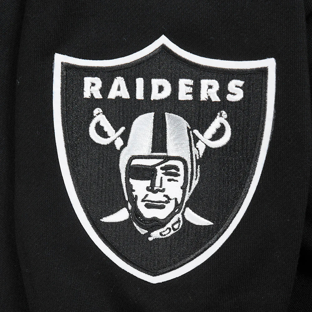 Pro Standard Las Vegas Raiders Wingspan Drop Shoulder Hoodie - Black by Denim Exchange
