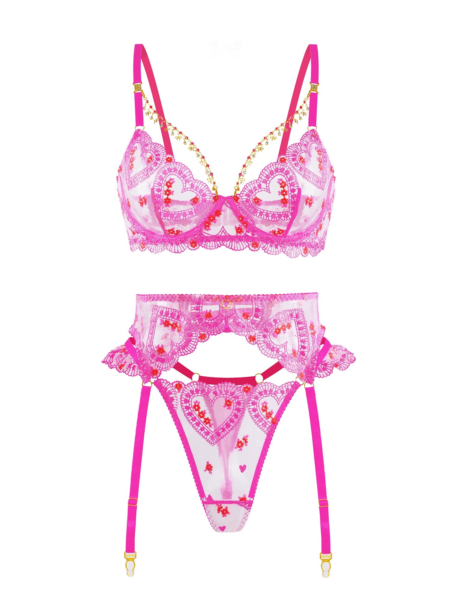 Gabrielle Love Chain Lingerie Set