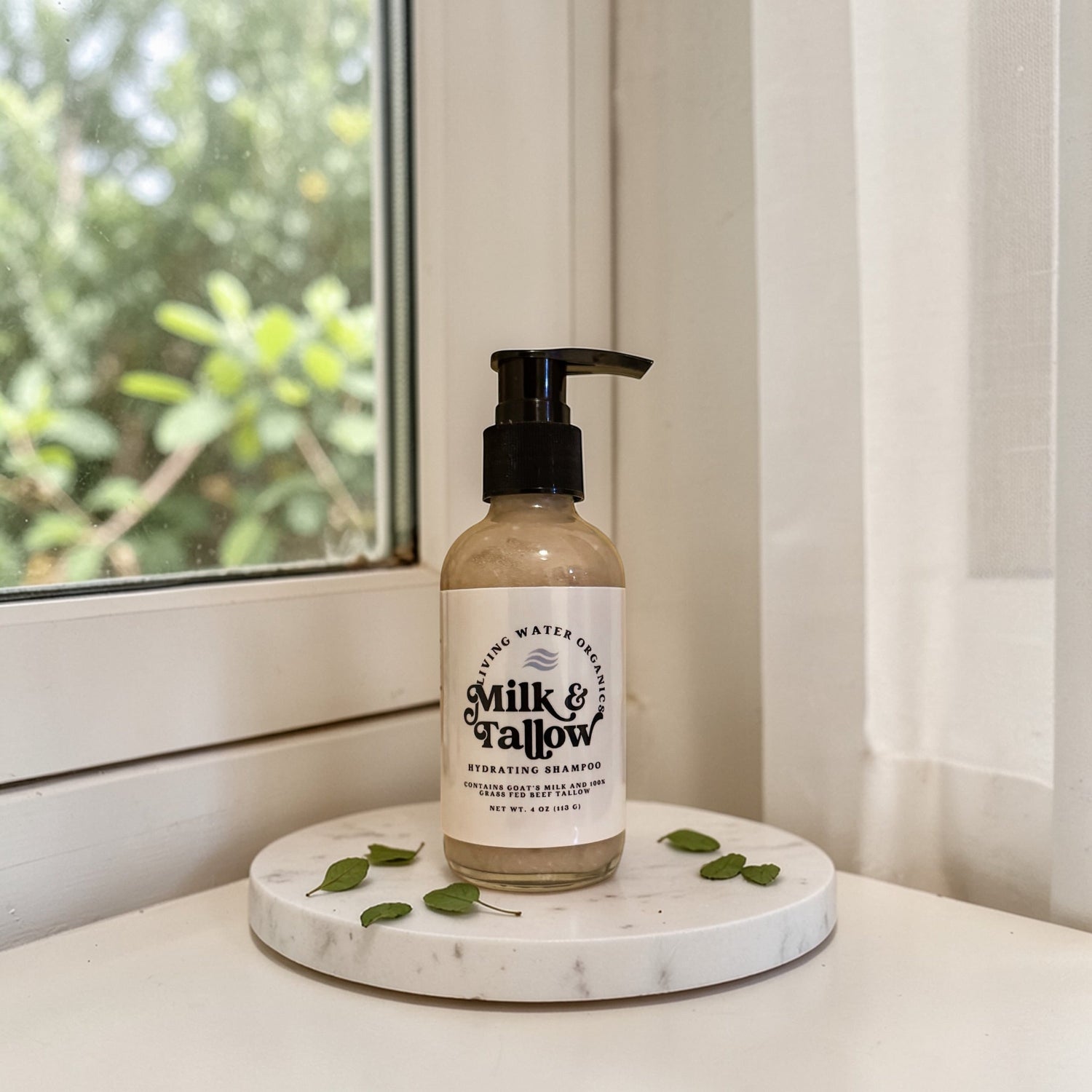 Goat Milk and Tallow Hydrating Shampoo by Living Water Organics