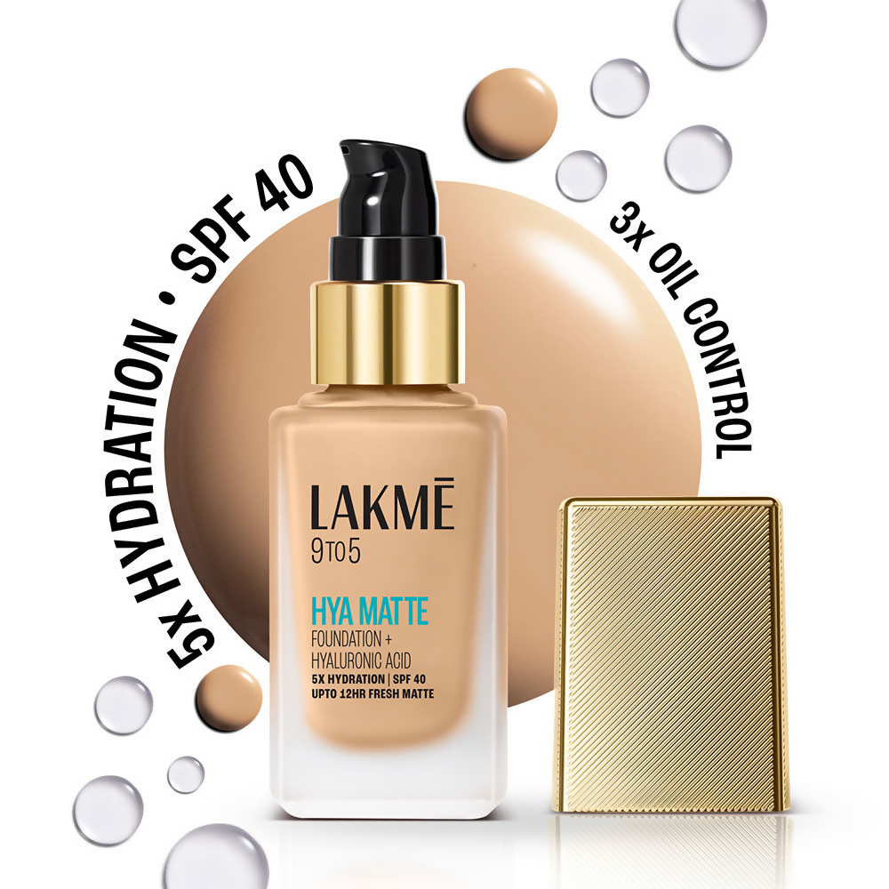 Lakme 9to5 Hya Matte Foundation + Hyaluronic Acid - Neutral Light